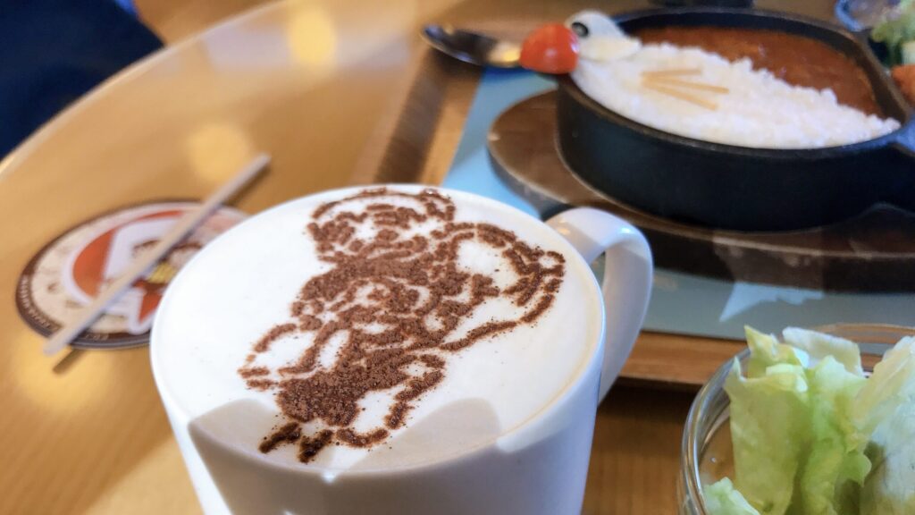 Latte art at Doraemon Fujiko F Fujio Museum in Kawasaki
